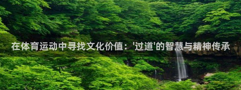 球速体育：在体育运动中寻找文化价值：\'过道\'的智慧与精神传承